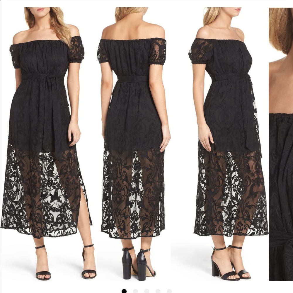 Bardot off the shoulder Gracie maxi dress